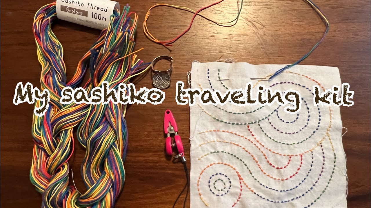 My sashiko traveling kit