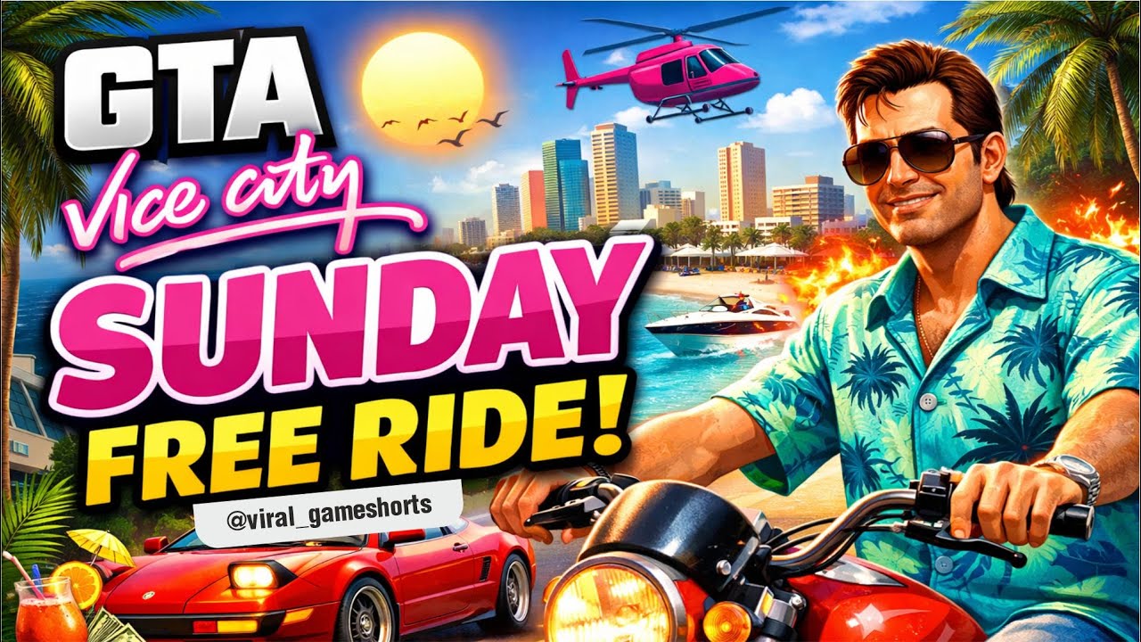 Sunday Mood in GTA Vice City | No Missions, Just Fun