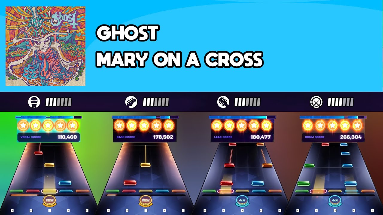 [Fortnite Festival] Ghost - Mary On A Cross || All Instruments Expert 100%