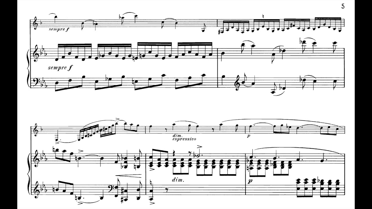 Saint-Saëns - Clarinet Sonata, 1st Mov. (piano accompaniment)