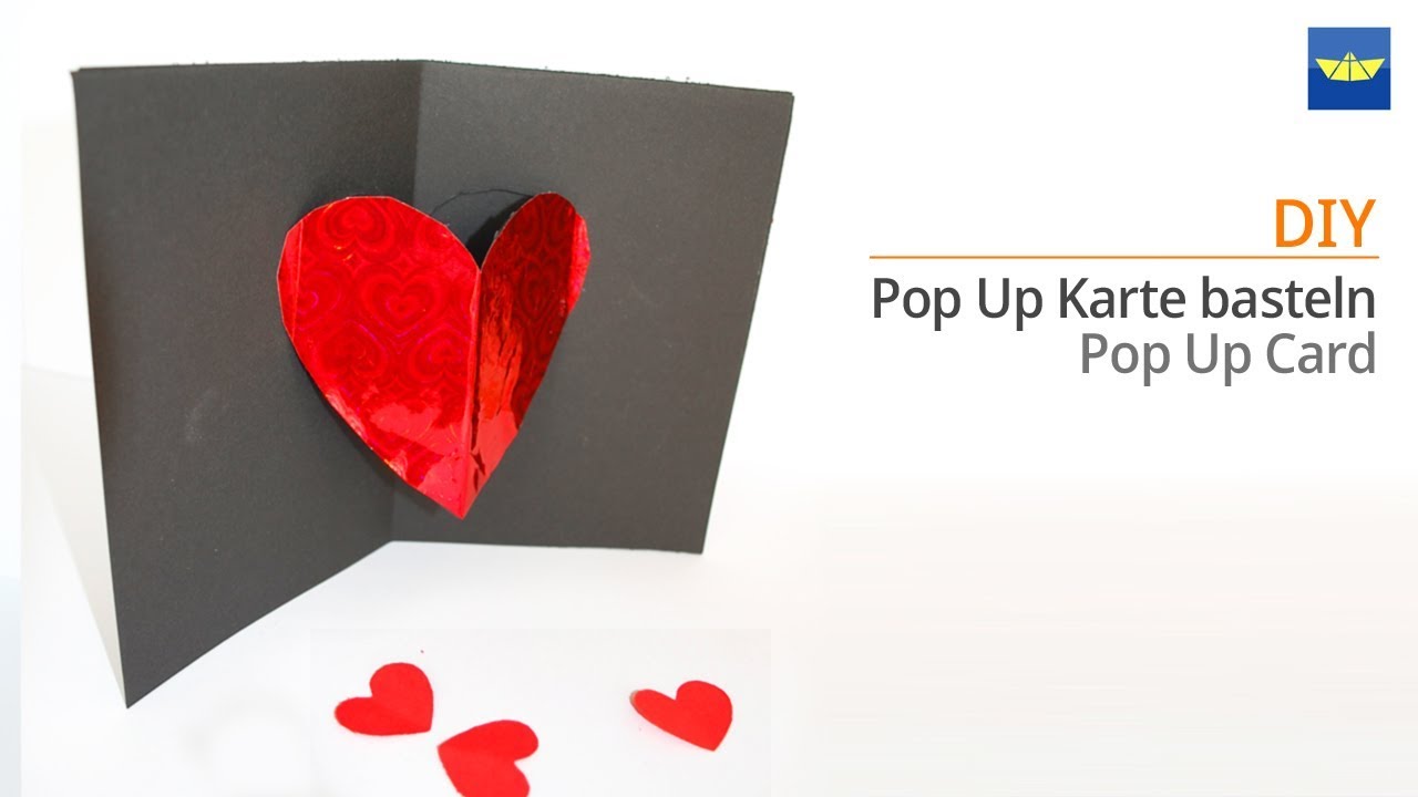Pop Up Karte basteln mit Papier : Bastelideen, DIY Geschenke selber machen, Valentinstag, Muttertag