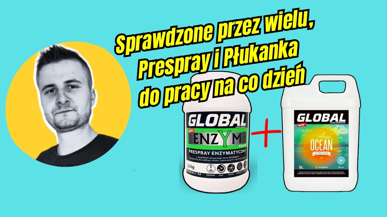 JAKA chemia DO PRANIA TAPICERKI do pracy na co dzień - Global Enzym Pro98 & Acid Ocean Rinse S550