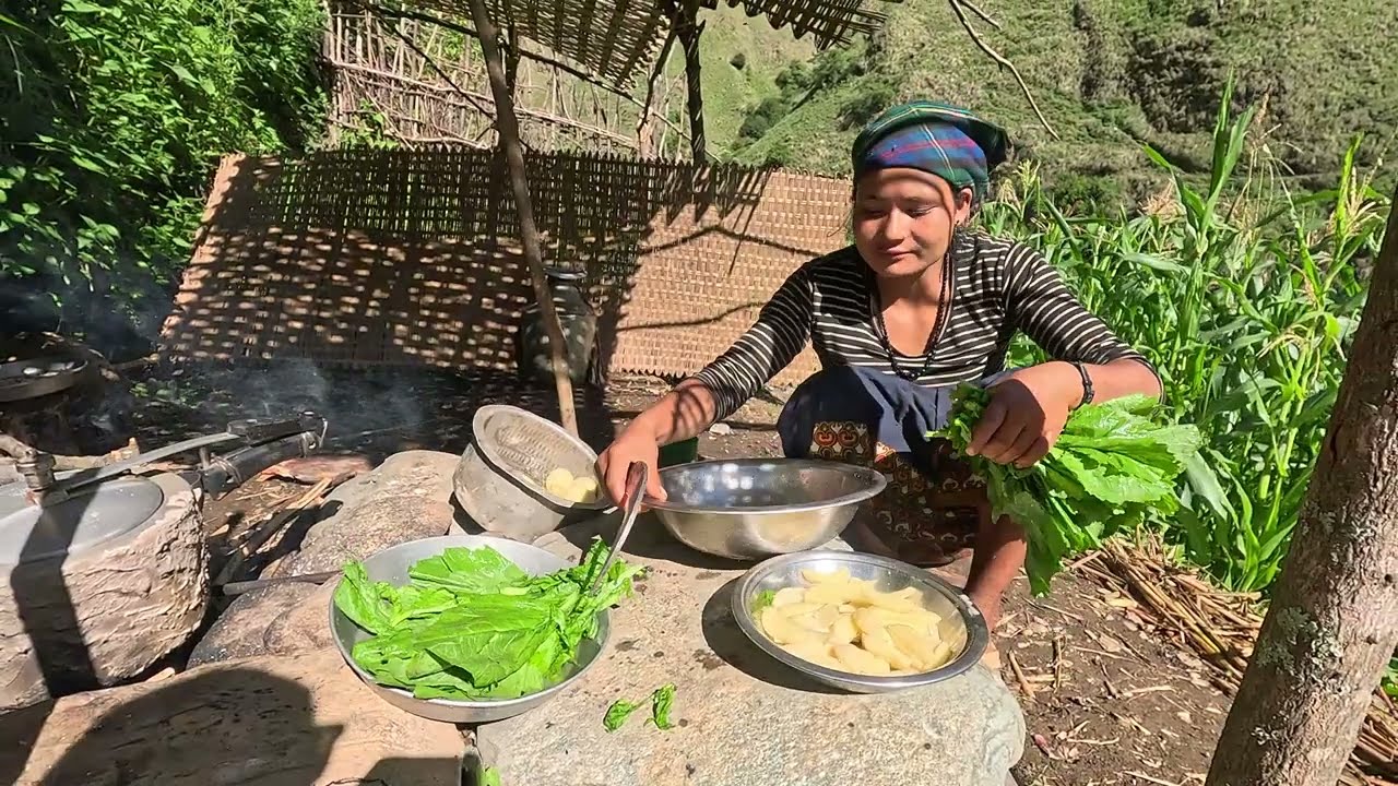 the food looks simple but it is delicious || lajimbudha ||