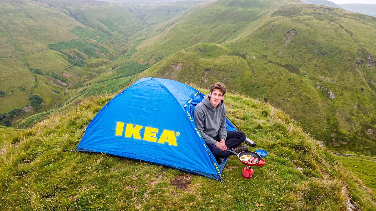 Solo Camping In An IKEA Bag Tent