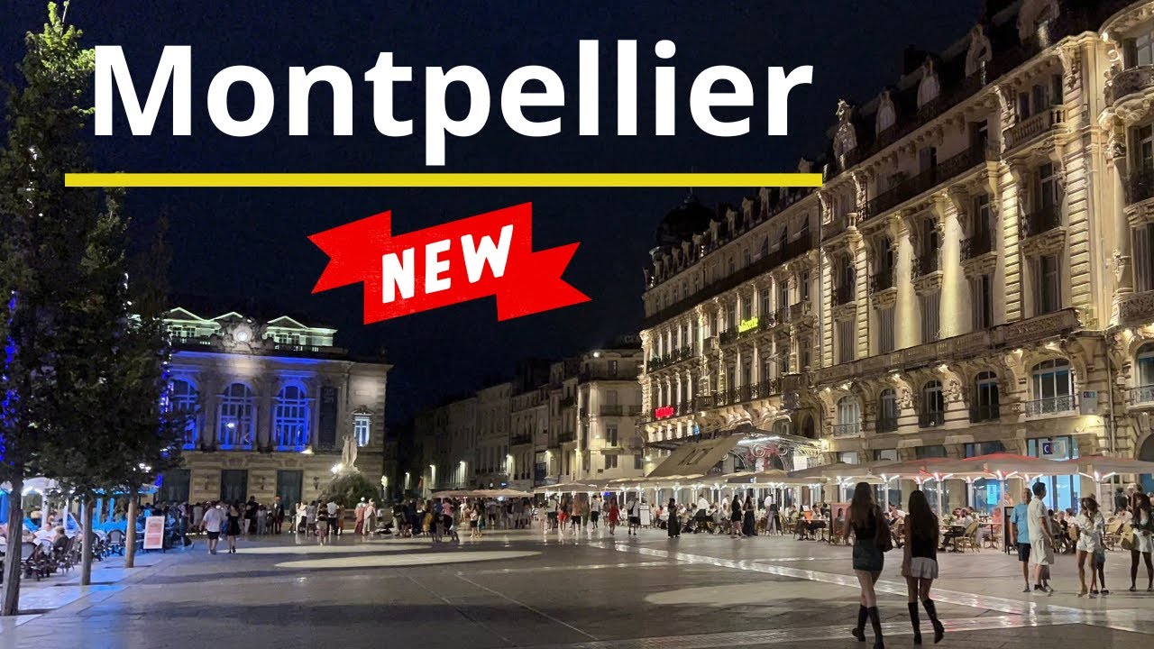 Ballade nocturne à Montpellier, ambiance festive en plein centre