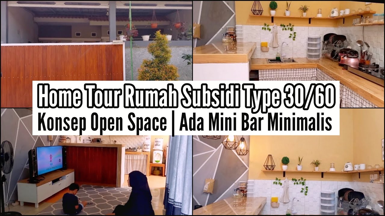 Home Tour: Subsidized House Type 30/60 | Open Space Concept with Minimalist Mini Bar Kitchen