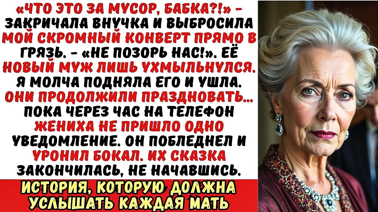На свадьбе внучка швырнула мой подарок в грязь… но потом её муж закричал от ужаса.