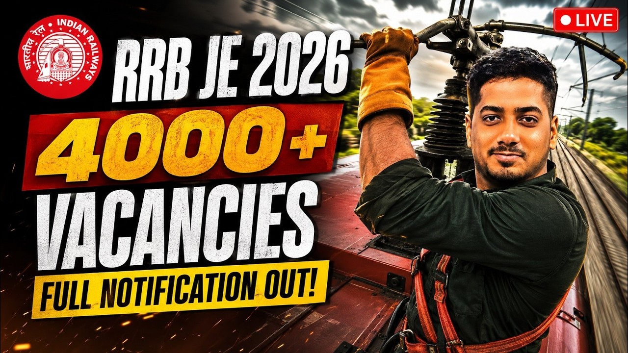 RRB JE 2026 Vacancy | RRB JE 2026 Eligibility | RRB JE 2026 Electrical Vacancy #rrbje