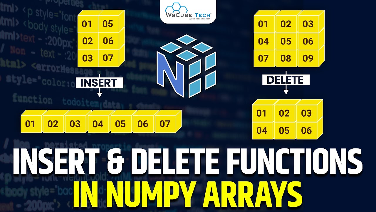 What are NumPy Insert and Delete Arrays Functions | Machine Learning Tutorials