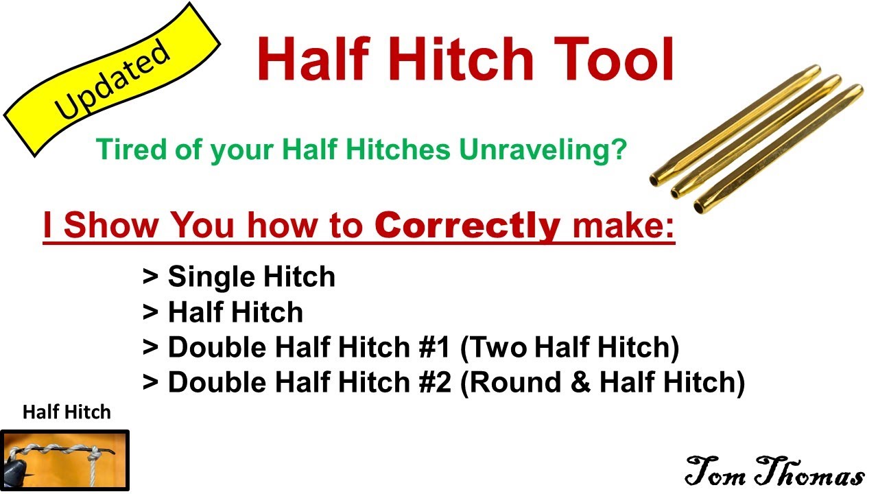 Half Hitch Tool - Tie Four Essential Knots.   Correctly Made per Ashley Book of Knots