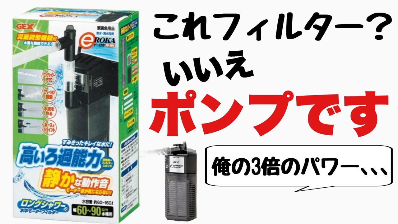 【GEXイーロカPF-701】超パワーの水中フィルター開封！低水位で稼働できて最強流量を誇るこれ、使い勝手について検証します。【亀飼育】