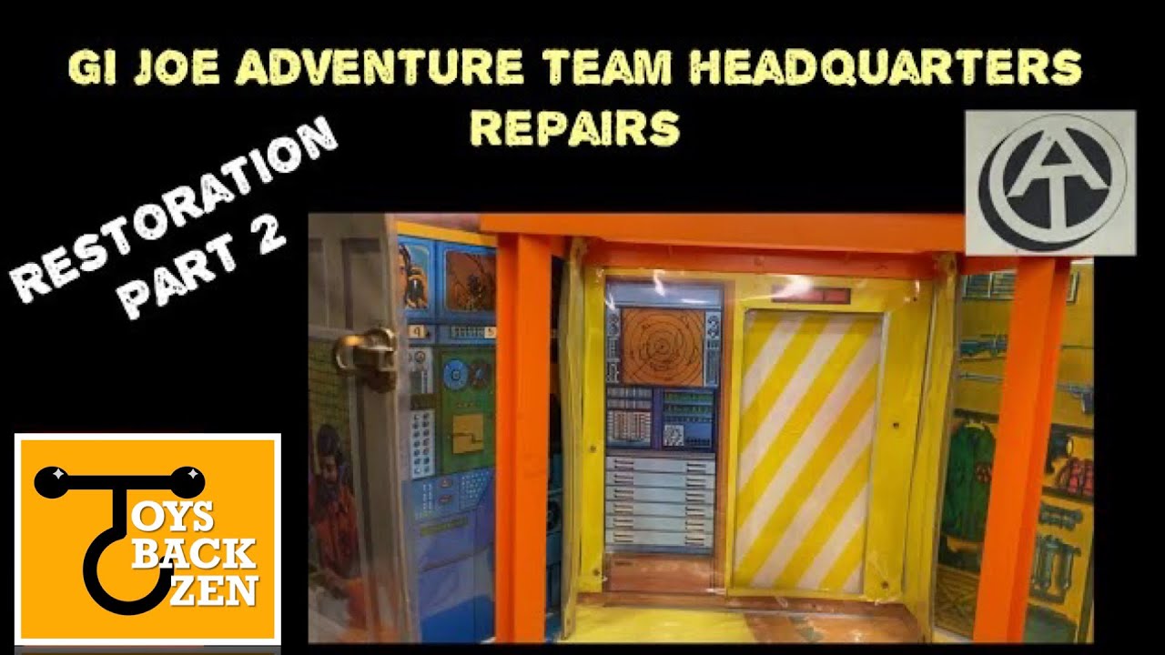 2- GI Joe Adventure Team Headquarters Restoration. Repairing Parts Part 2