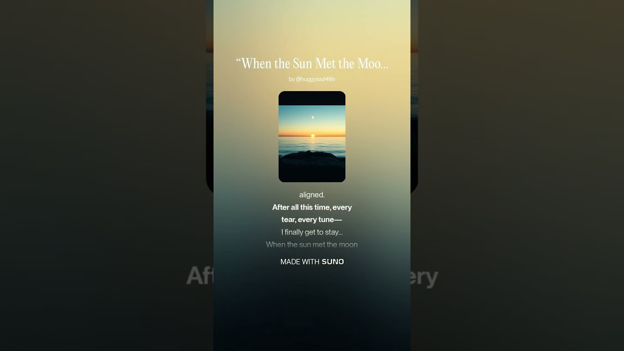 When the Sun Met the Moon #aimusic #lovesong #sunoai