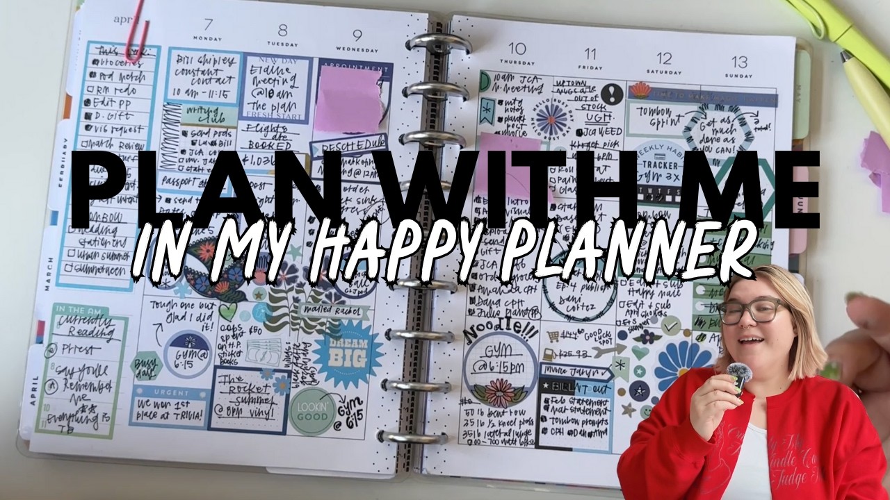 Plan With Me in my Happy Planner | before and after the pen