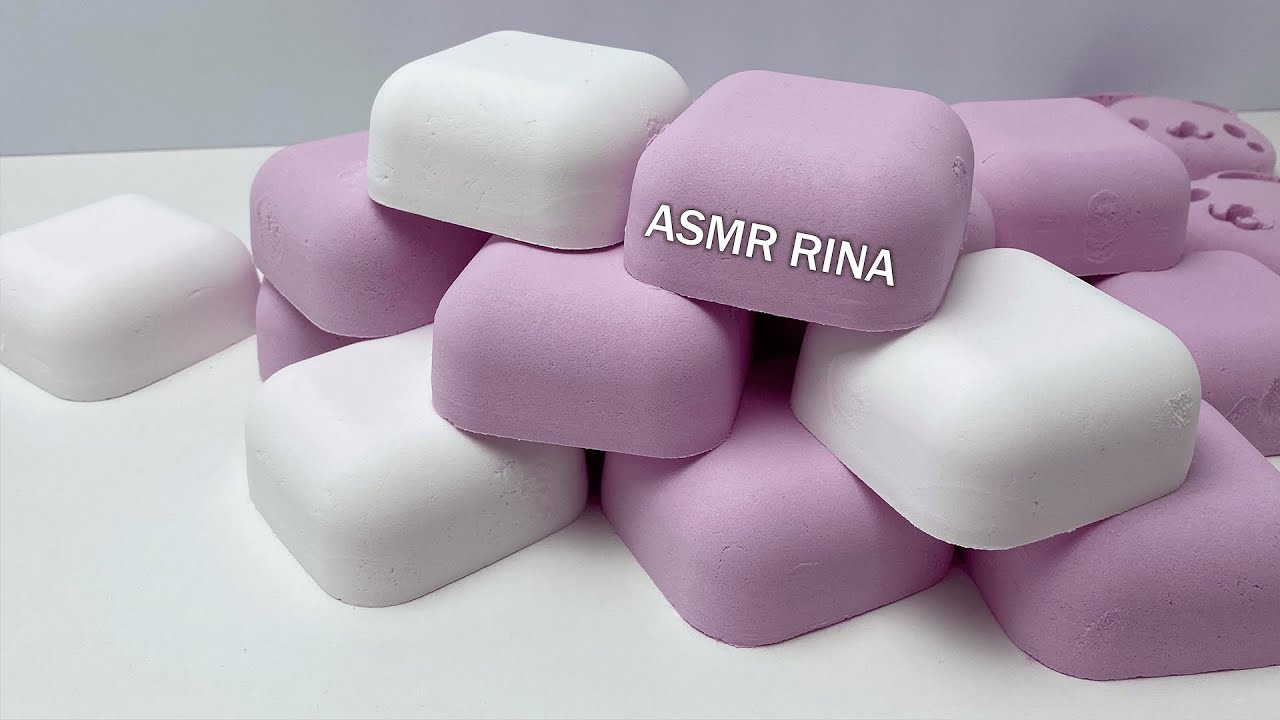 ASMR  purple baking soda crushing