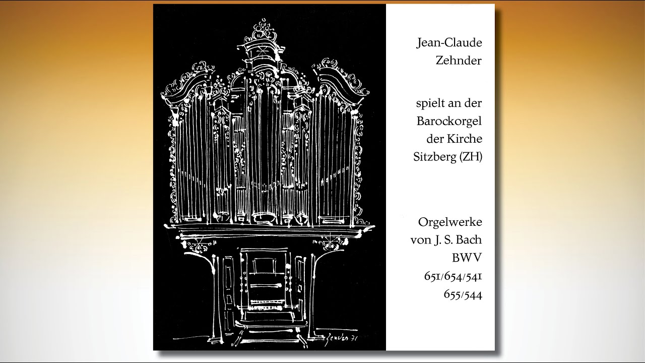 Jean-Claude Zehnder spielt an der Barockorgel der Kirche Sitzberg (ZH) Orgelwerke von J. S. Bach