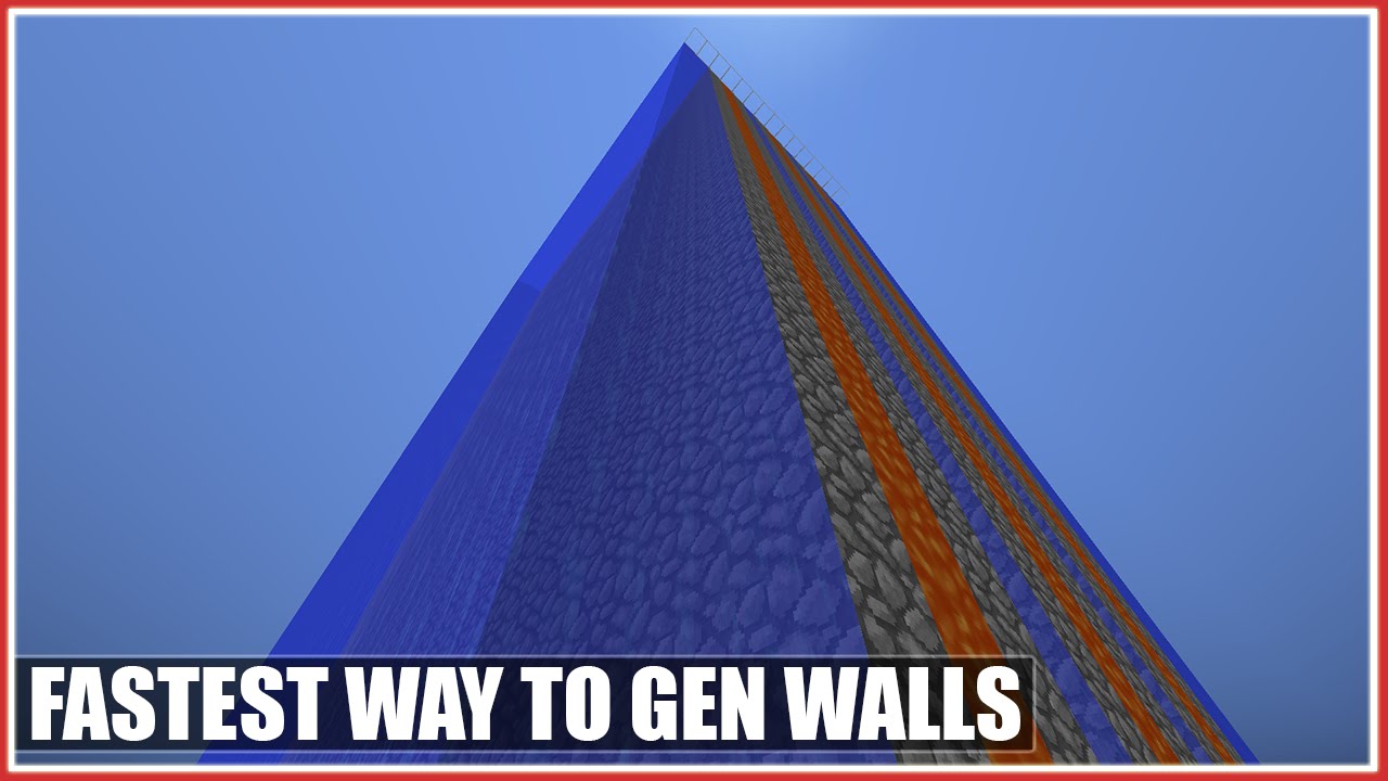 Minecraft Tutorial: Fastest & Simplest Way To Gen Walls! [Factions] [1.7/1.8+]