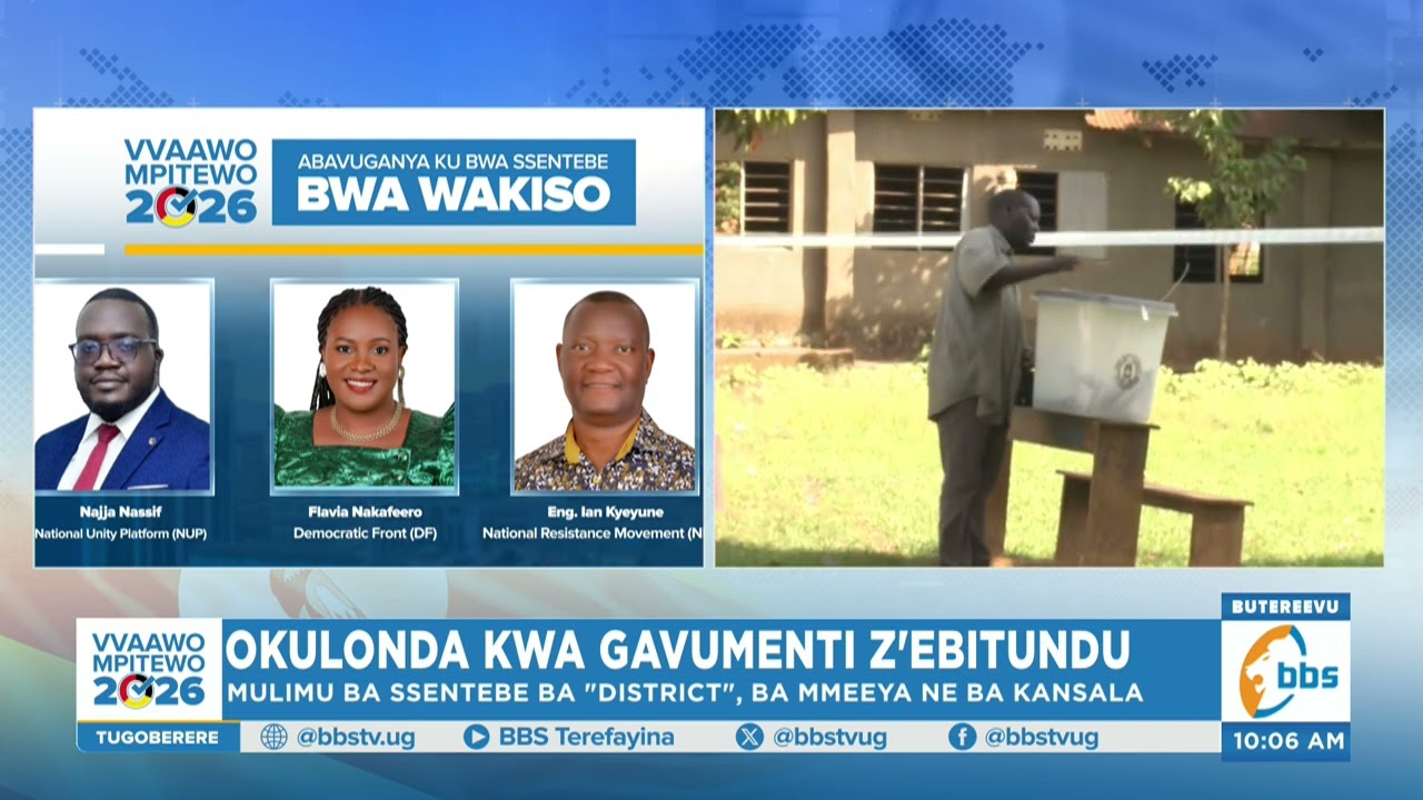 Ronald Kitanda Akulaga Embeera nga Bweri ku Polling Station ye Mende mu Disitulikiti ye Wakiso