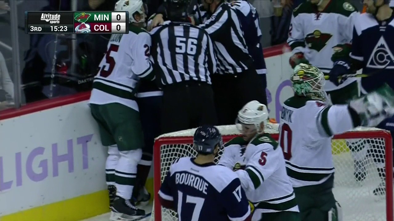 Gotta See It: Landeskog and Dubnyk exchange fists
