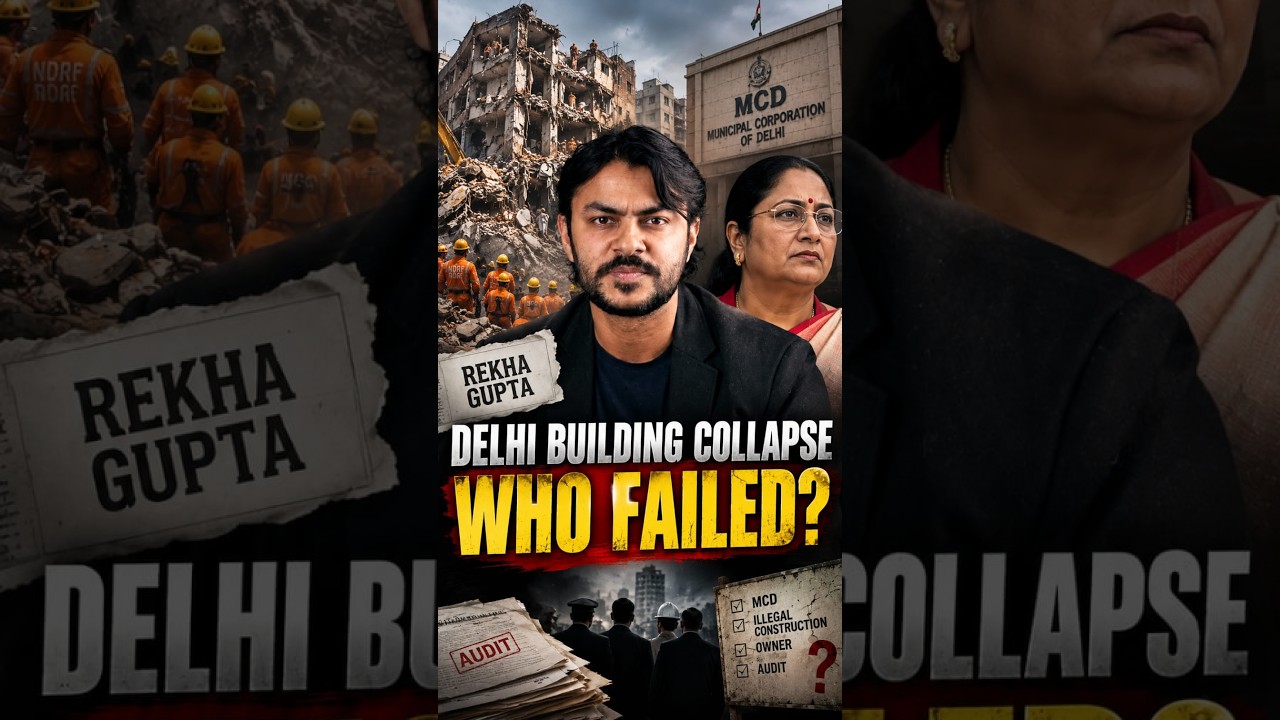 Delhi Building Collapse: Who Is Really Responsible?   #india #news #politics #youtubeshorts #shorts