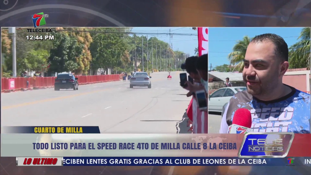 Todo listo para el Speed Night 1/4 de Milla en la Calle 8 de La Ceiba 🏎️🔥