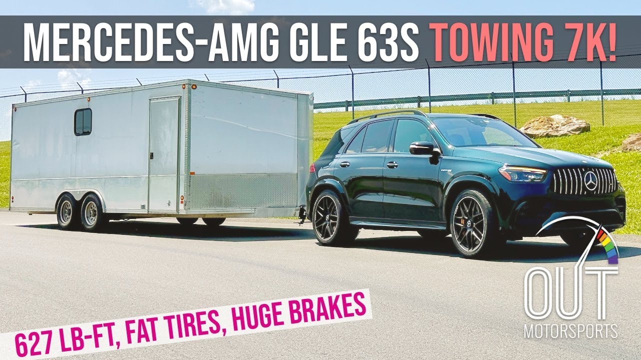 TOWING With the 2024 Mercedes-AMG GLE 63S! 600 HP and Wide Tires!