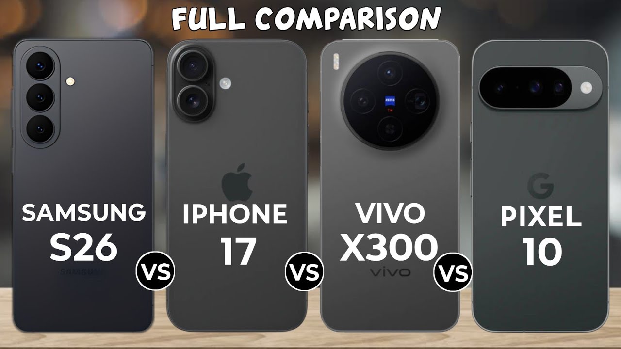 Samsung S26 Vs Vivo X300 Vs Iphone 17 Vs Pixel 10 | Full Comparison