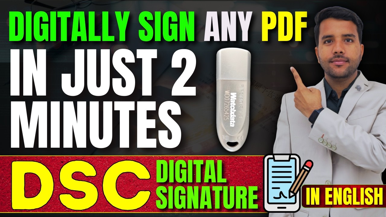How to Digitally Sign A PDF or Documents with DSC (Digital Signature) in 2 minutes Live 