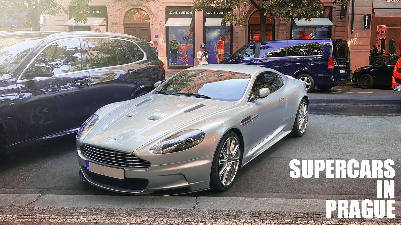 Supercars in Prague vol.12| Revs, acceleration and camera flyby| DBS, California T, Corvette C8