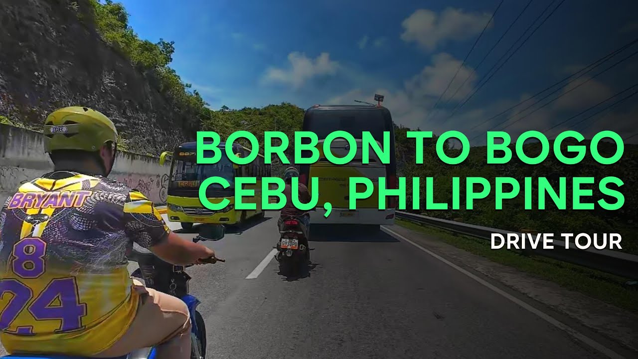Peaceful Noon Ride from Borbon to Bogo City in 4K Scenic Drive Tour