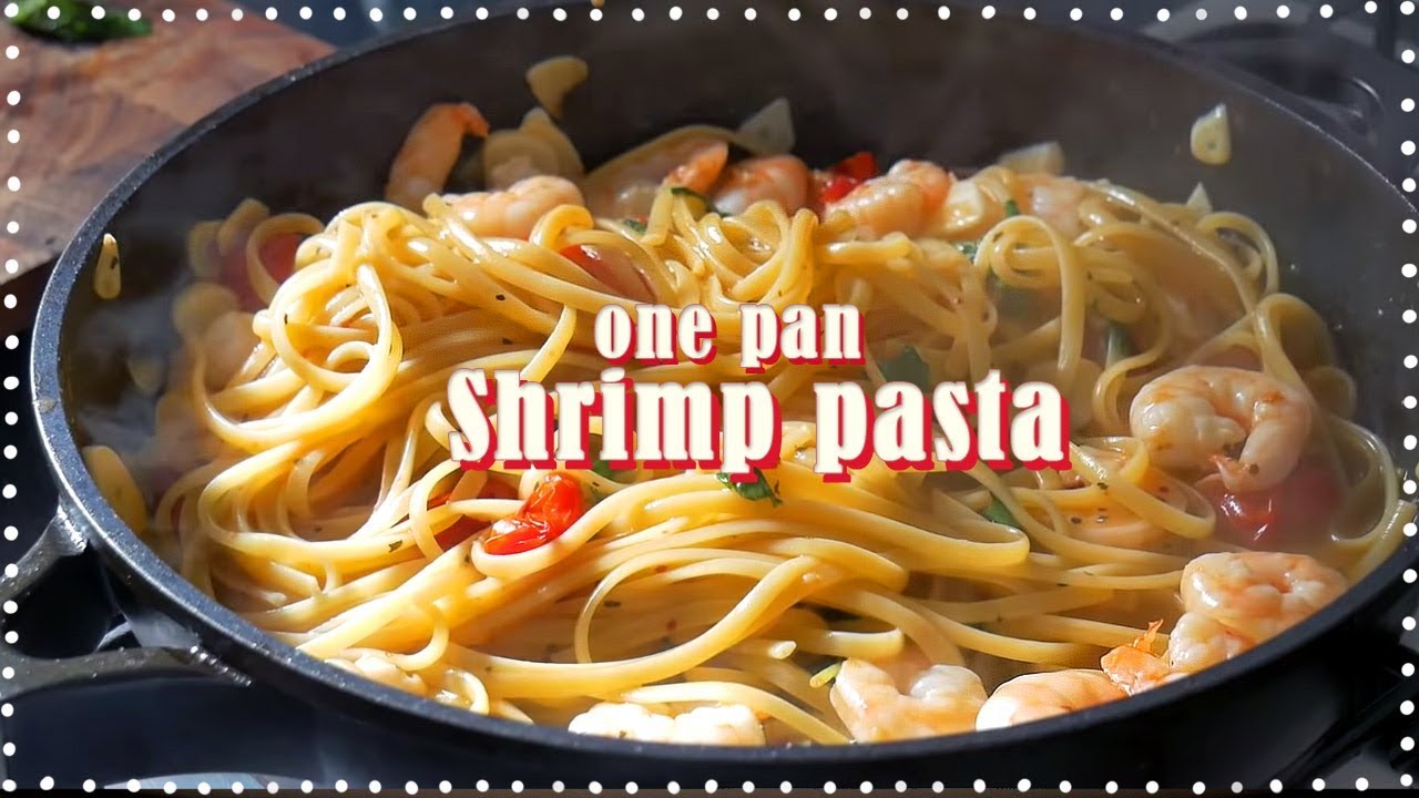 🍤세상 쉬움!! 원팬 갈릭 슈림프 파스타!🍤