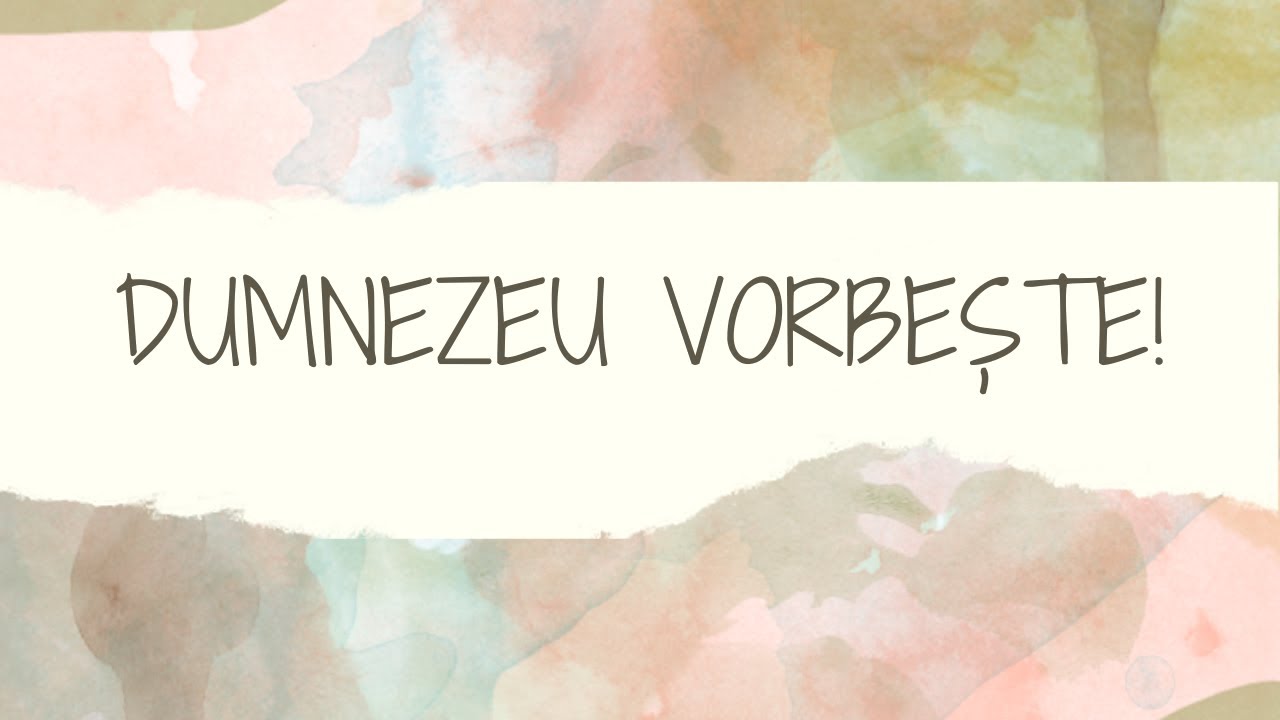 Un Dumnezeu care vorbește și astăzi | Emi Ciupe