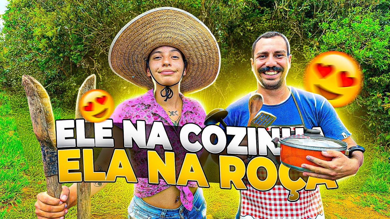 ELA CUIDA DA ROÇA e ELE DA COZINHA | Quem trabalha mais?
