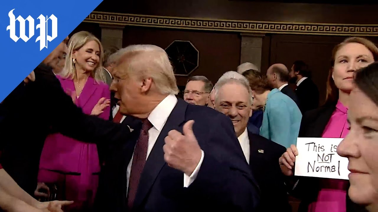 &lsquo;This is not normal&rsquo;: Democratic rep protests Trump speech