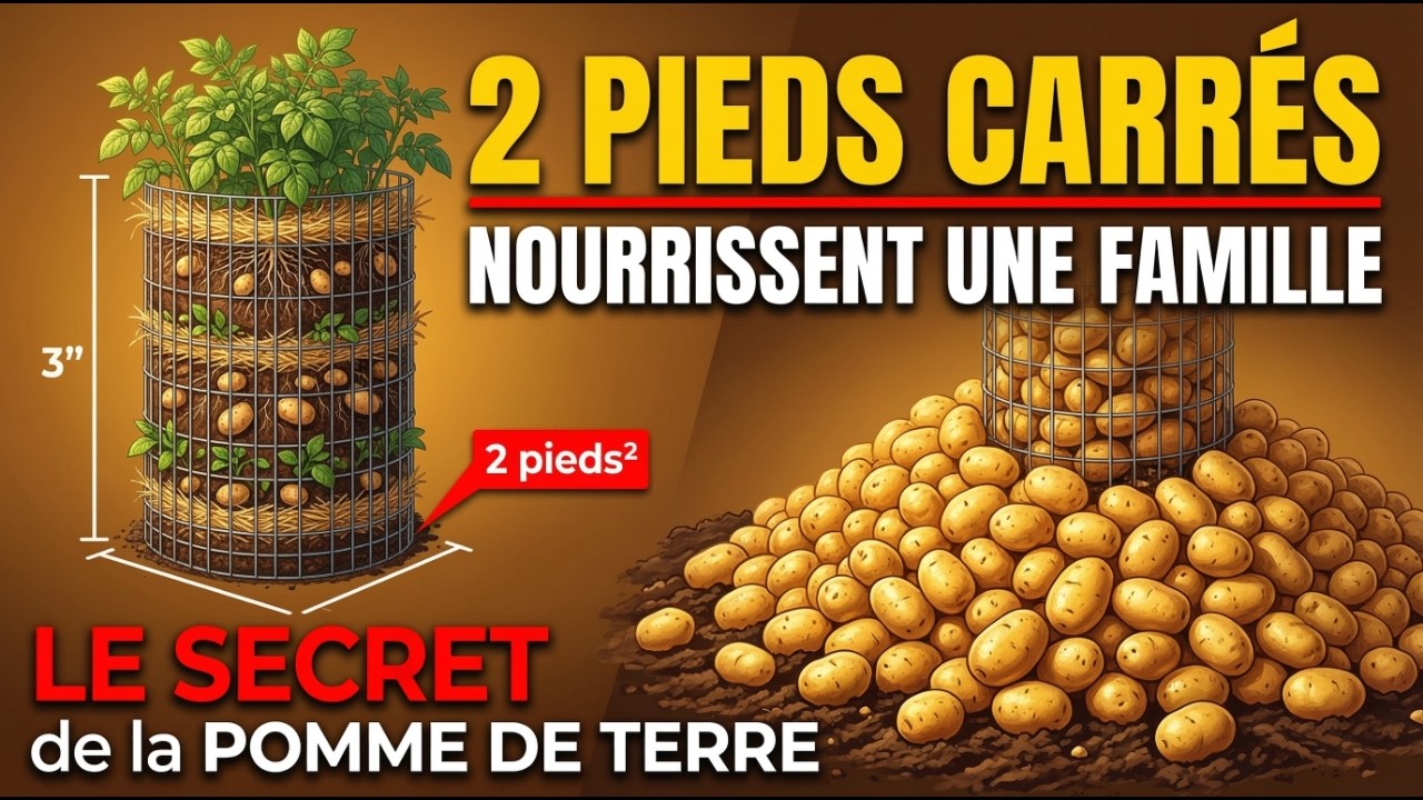 2 pieds carrés nourrissent une famille ! Le secret de la pomme de terre révélé