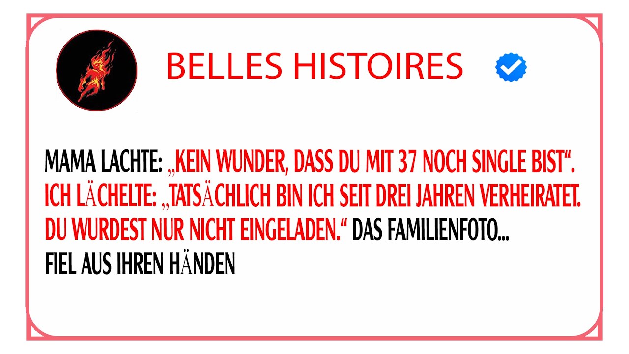 Meine Mutter spottet, weil ich mit 37 Single bin. Ich lächle: Ich war bereits verheiratet.