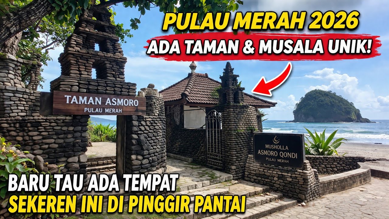 Mushola Unik di Tepian Pantai Pulau Merah | Taman Parang Asmoro Banyuwangi