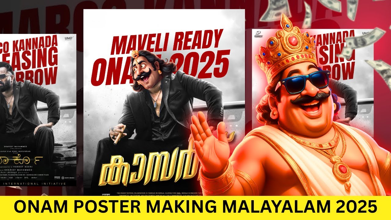 2025🥵Mass ONAM POSTER MAKING//Malayalam//Photogram