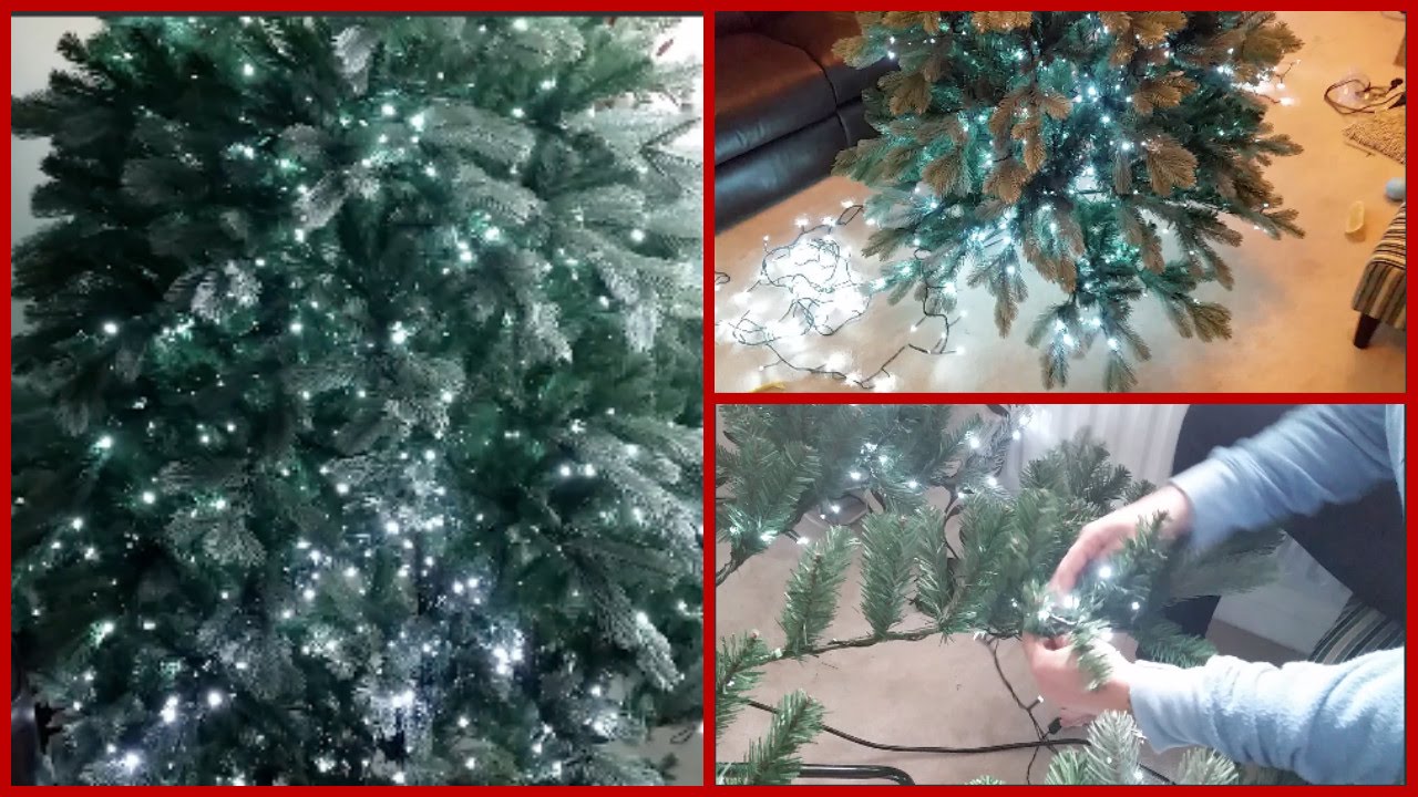 PUTTING LIGHTS ON MY CHRISTMAS TREE | DECK THE HALLS PT2