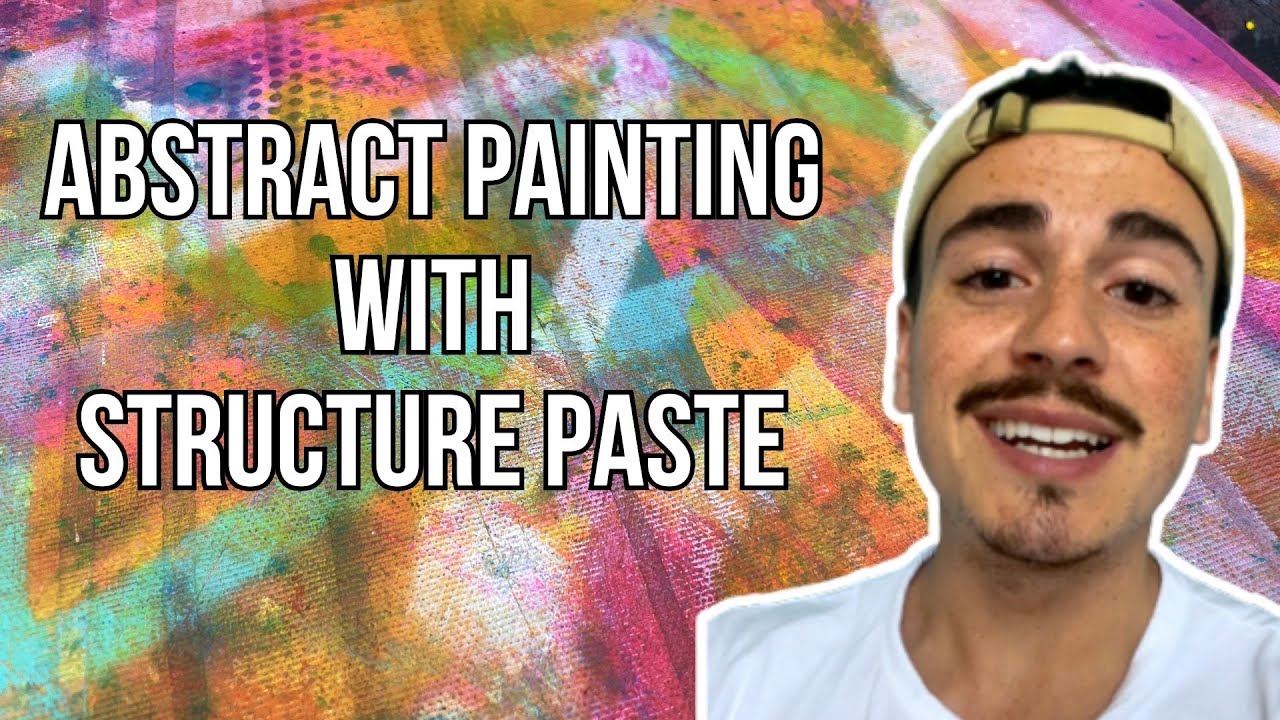 How to paint a dynamic abstract painting with structure paste
