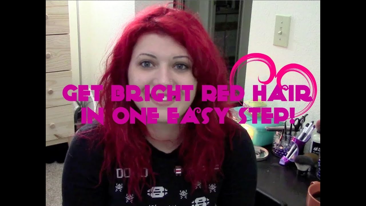 How To: Get Bright Red Hair In One Easy Step! No Pre-Bleaching | DomoJanee