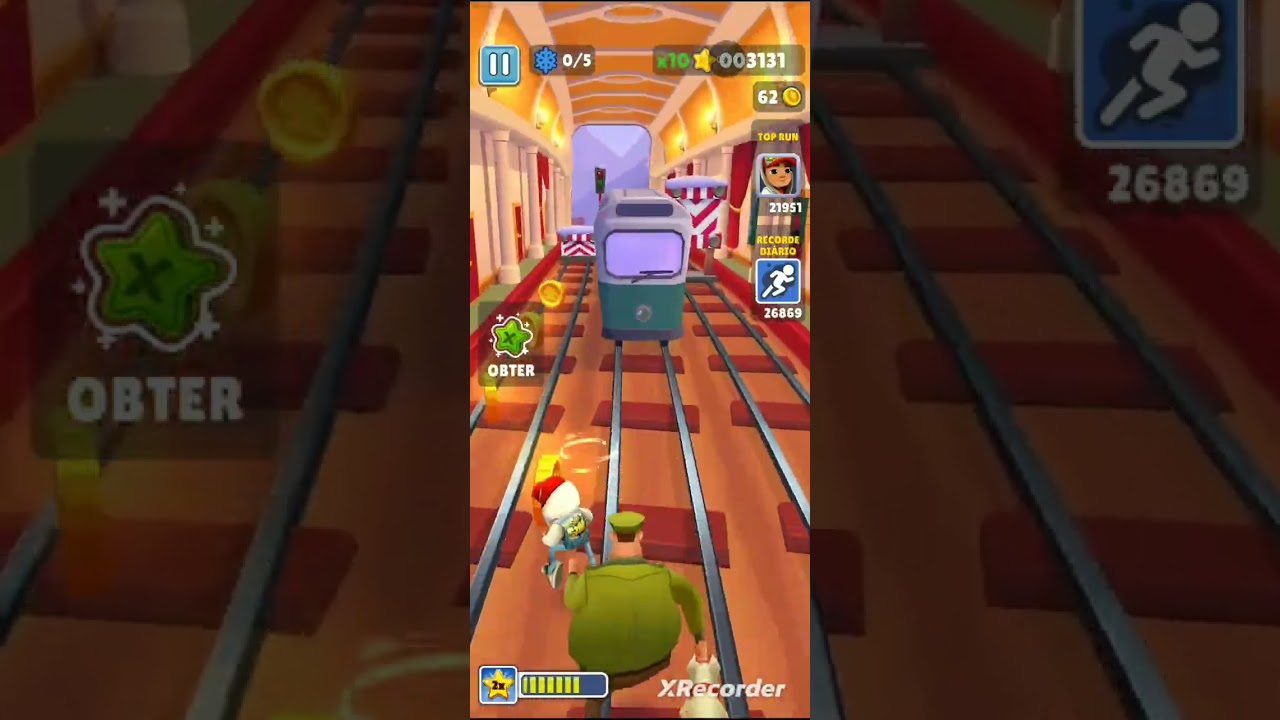 Fugindo da polícia esquivando do trem