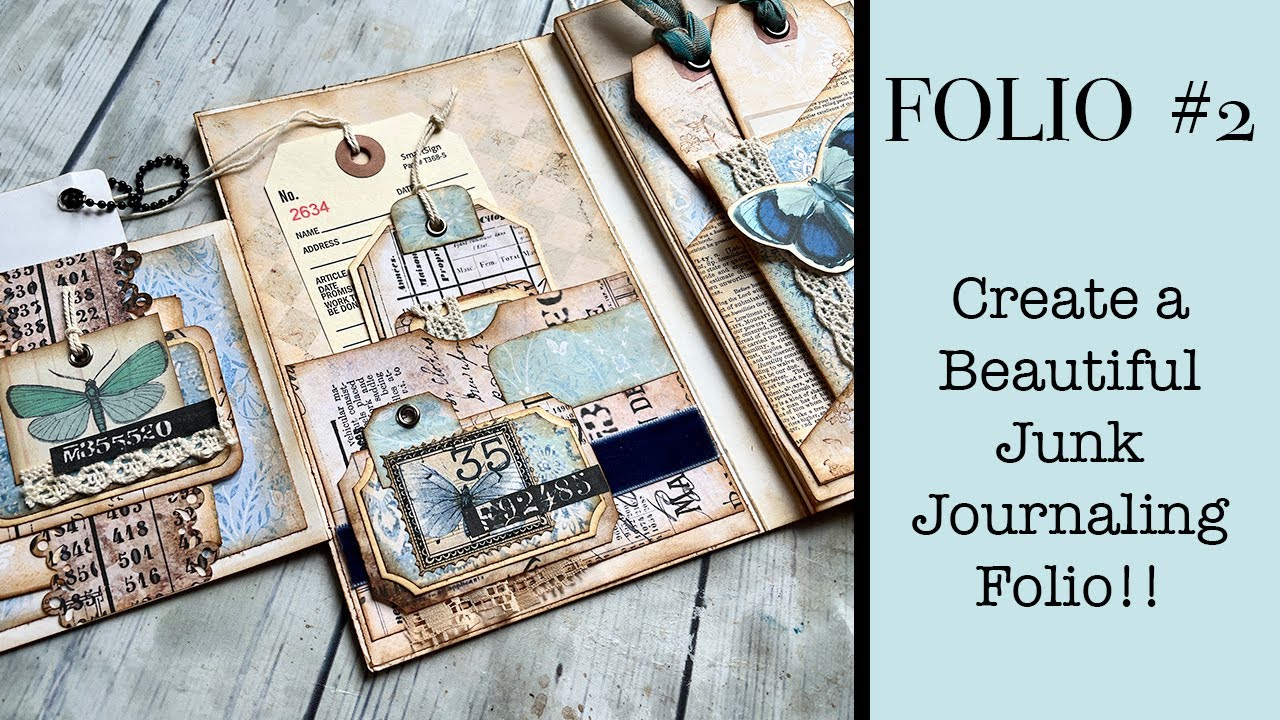 FOLIO 2: Create a Beautiful, Easy Junk Journaling Folio Using a Simple Folio Template!! Pink Monarch