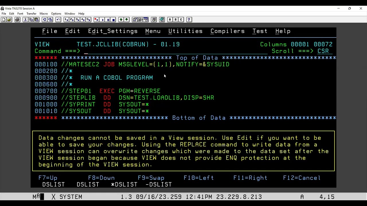 Write the records in output file in reverse order of input file | All About Mainframe