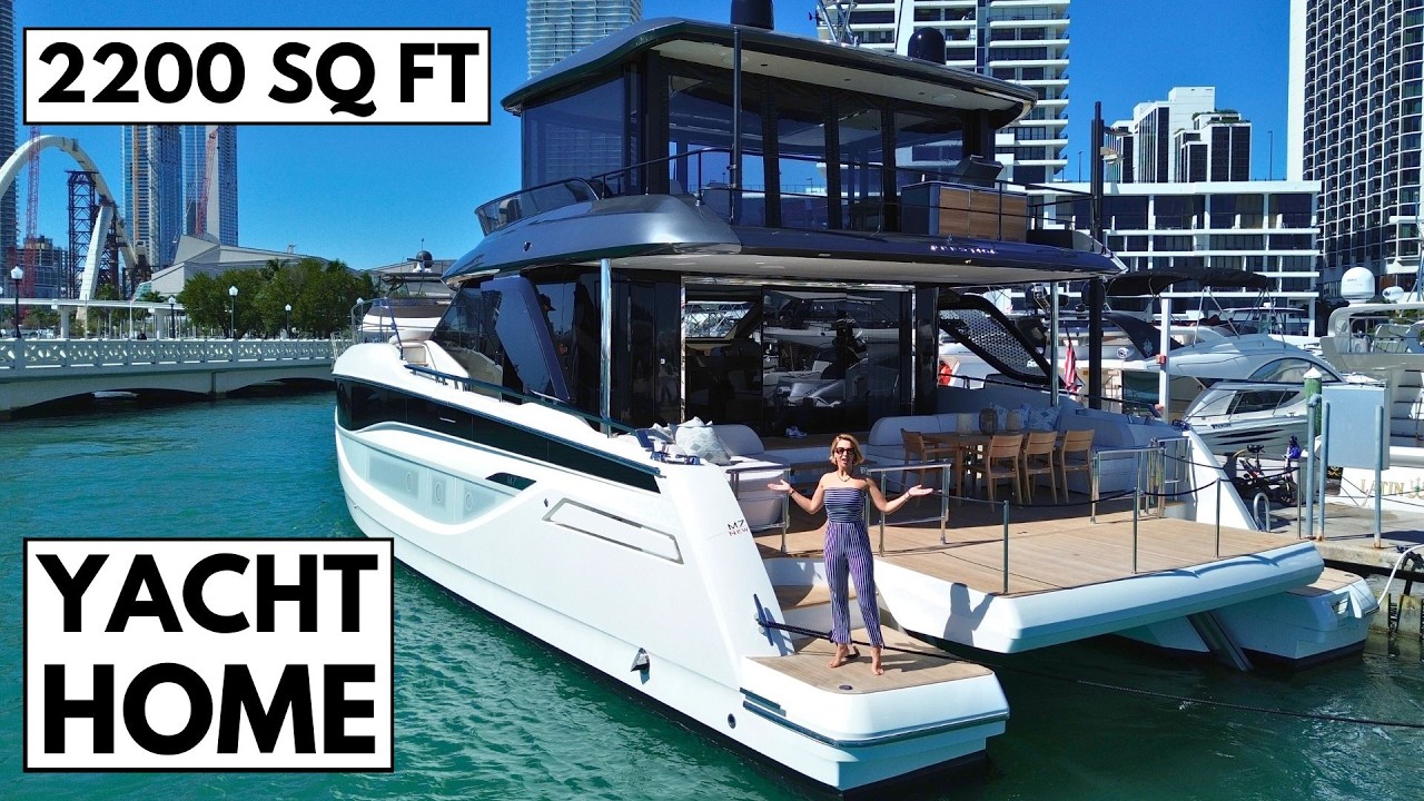 THAT OWNER'S SUITE! 😳 Prestige M7 Power Catamaran Liveaboard Tour