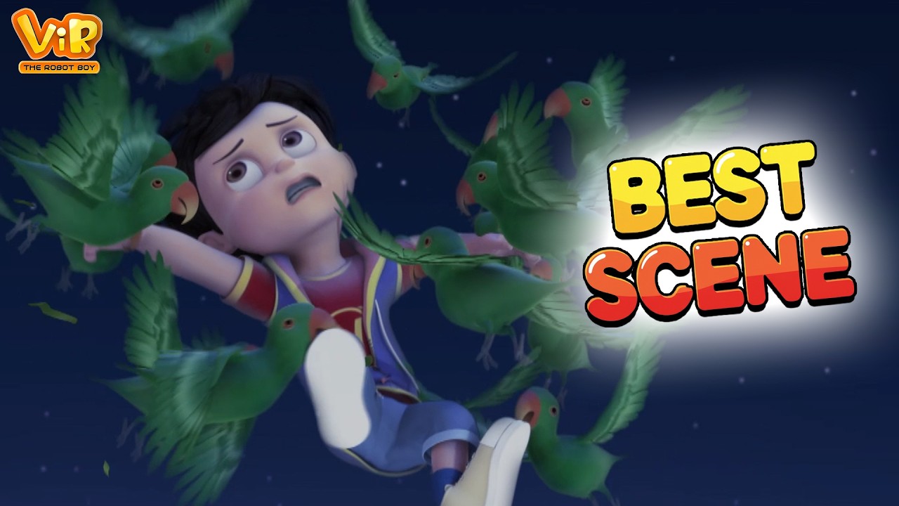 Vir The Robot Boy : Robo Vir Par Hua Pakshi Attack | Best Scenes | Robot Cartoon for kids
