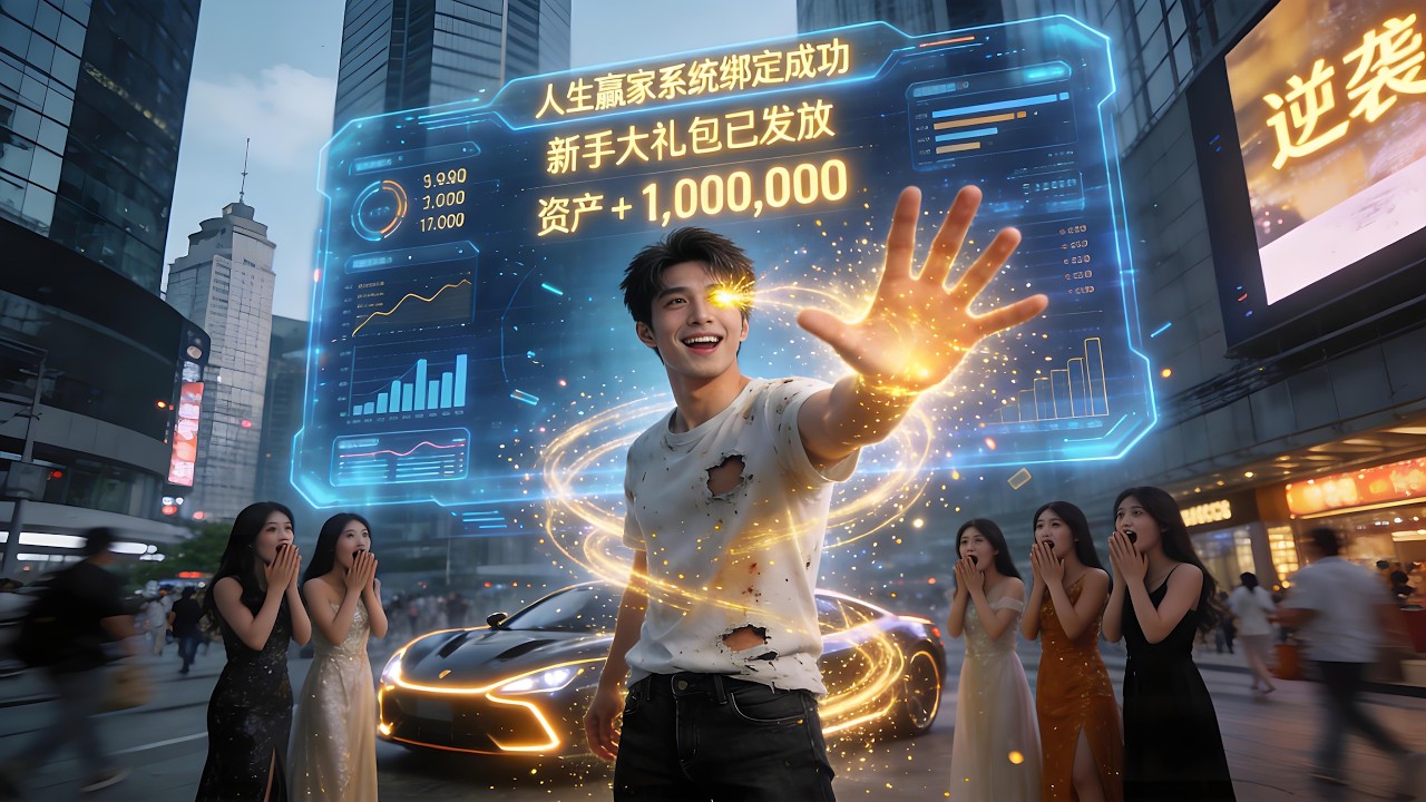 我被冤枉開除，蹲路邊哭呢結果綁定人生贏家系統！直接送豪宅超跑！😱🏎️