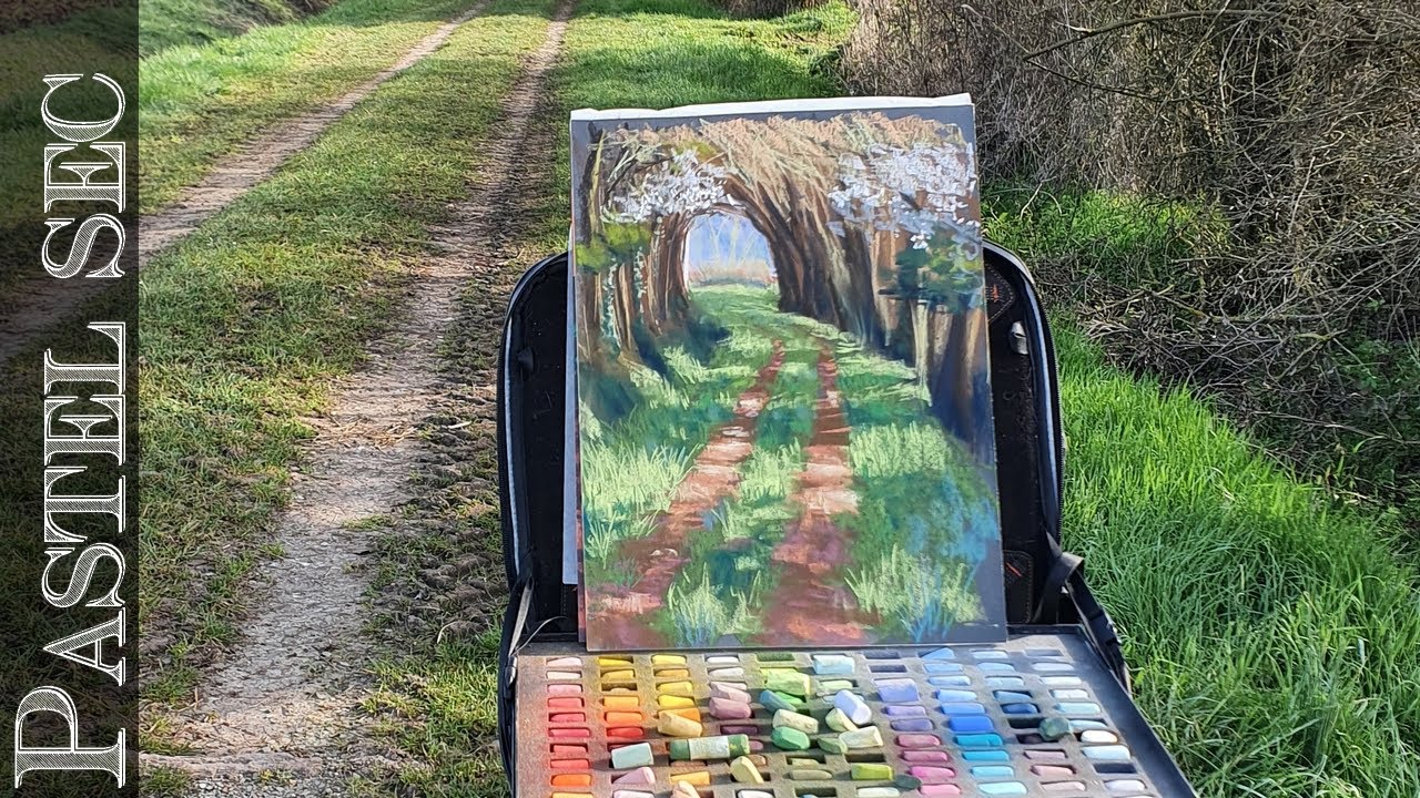 🌳🌿 Chemin aux pastels secs 🌸☘