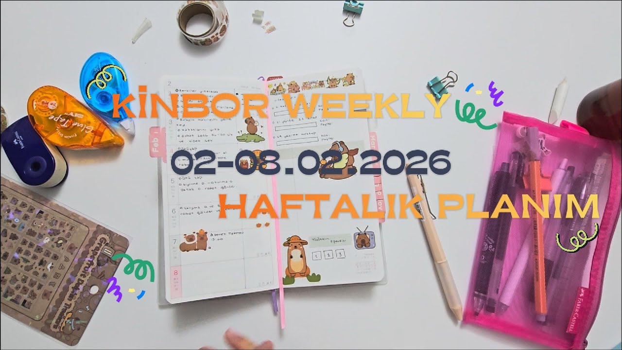 Kinbor Weekly Şubat Tasarımım ve 02 - 08 Şubat Haftalık Planım