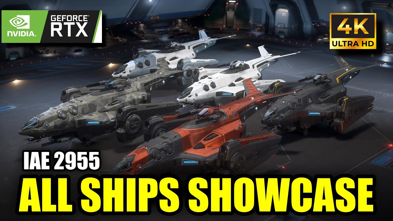 STAR CITIZEN &mdash; FULL TOUR of ALL SHIPS at IAE 2955 (4K Ultra, No Commentary)